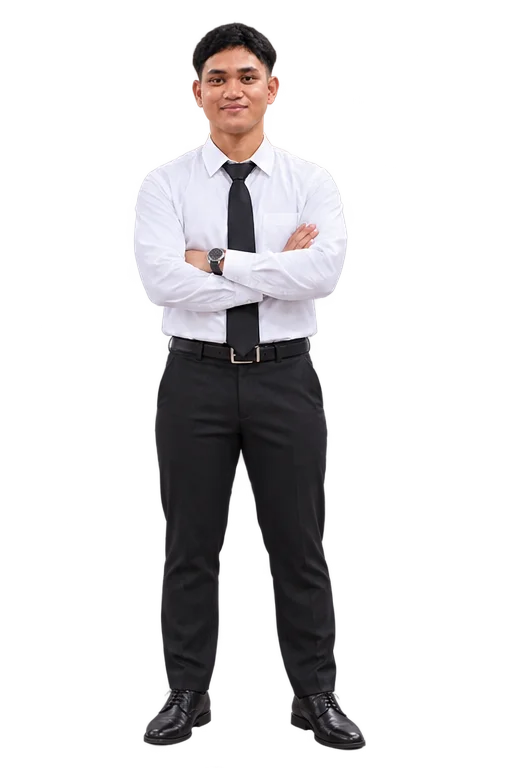 Stephen Mio Montenegro with his arms crossed